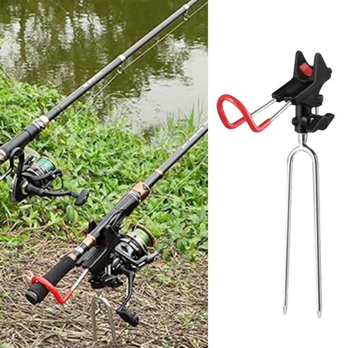 Ice Rod Holder 2 Pack Aluminum Ground Spike Holder For Bank Fishing, Includes 2 Alarm Bells Fishing Rod Holders Ice Rod Holder 2 Pack Aluminum Ground Spike Holder For Bank Fishing, Includes 2 Alarm Bells Fishing Rod Holders