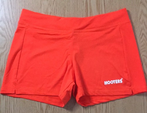 New Hooters Girl *Grab Bag* Super Sexy Orange Uniform Shorts Size U-Small - Picture 2 of 5
