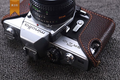 Genuine Leather Half Case for Minolta SRT 101 Camera Retro Cover Funper Handmade - Picture 17 of 23