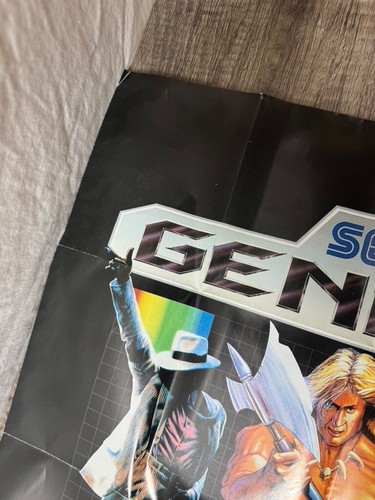 Sega Genesis Mega Drive Flyer Poster Dynamite Duke CyberBall Truxton 1990 - Picture 2 of 6