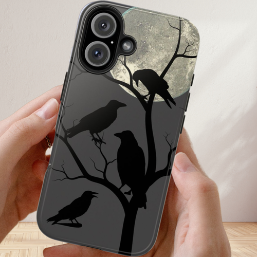 Robuste Handyhülle Gray Ravens Murder of Crows Moon für iPhone & Samsung Galaxy - Bild 1 von 292