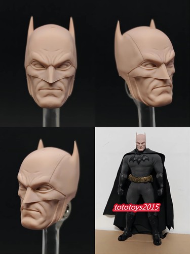 Unpainted 1:12 heroes Bruce Wayne Head Sculpt For 6" Male Action Figure Body Toy - Picture 2 of 4