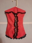 Clothesline Clothespin  Bag Holder Clothes Pin Red Corset
