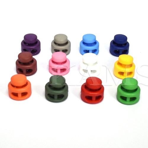 12pcs Plastic Colord Cord Lock Toggle Clip Stopper Belt Buckle Size:15mm*14mm - Picture 4 of 29