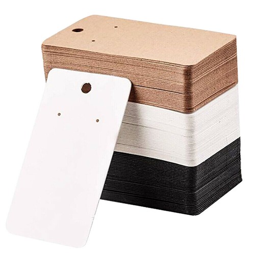 100PCS Earring Cards Cardboard Paper Jewelry Accessories Display Holder Retro - Picture 5 of 12