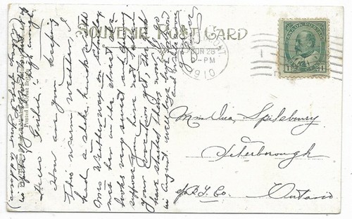 Orillia Ontario Postcard Municipal Building Simcoe County Circa 1910 - Picture 2 of 2