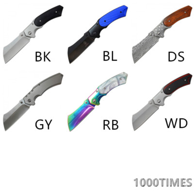 6 COLORS Buckshot Spring Assisted Cleaver Razor Sharp Pocket Knife PBK205