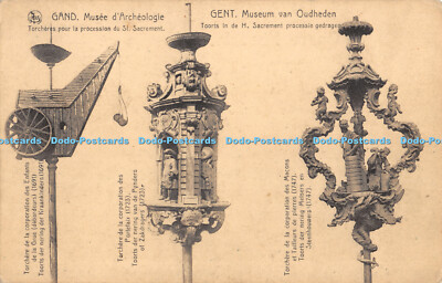 R390708 Nels Gand Musee dArcheologie Gent Museum van Oudheden Torcheres pour la