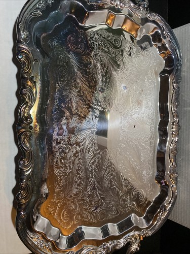 VTG Tea Pot E.B. Rogers Silver Co Trademark Silver Plated And Silver tray NEW - Picture 6 of 8