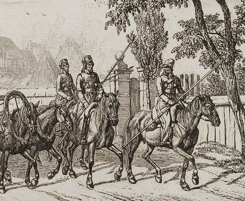 J. ERHARD (1795-1822), Kosaken mit Bagagewagen vor Nürnberg, 1816, Rad. Militär - Picture 3 of 5