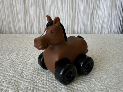 Horse Figure Wheels ERTL John Deere Farmer Farm Animal Replacement Toy Brown