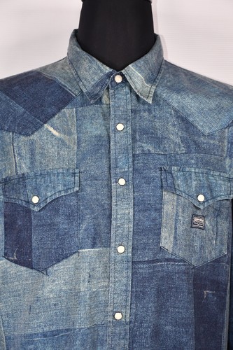 Ralph Lauren Denim & Supply Patchwork Print Distressed Denim Herren Gr. XL - Bild 6 von 9