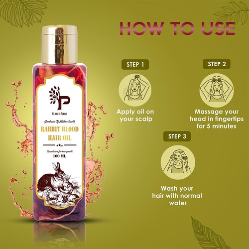 Rabbit Blood Herbal Hair Oil by Planet Blend 100ml World Wide - Picture 5 of 5