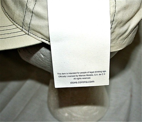 Vintage 2008 Corona Beer Tan Palm Tree Baseball Cap Hat New NOS Tags OSFM - Picture 5 of 7