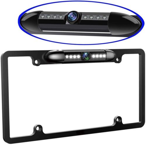 2x US License Plate Metal Frame Rear View Backup Camera CMOS HD LED Night Vision - Picture 2 of 14