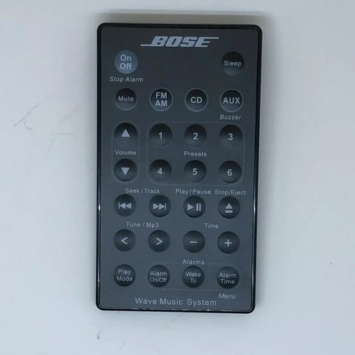 Sistema de música Bose Wave genuino negro control remoto para radio/CD AWRCC1 AWRCC2 - Imagen 1 de 5