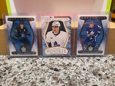 3 - 2023-24 Artifacts Hockey UD Toronto Maple Leafs Knies Rookie Marner Cards