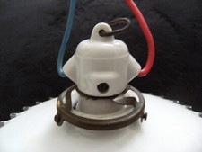 Design ancien PLAFONNIER Suspension lustre Abat jour opaline / porcelaine