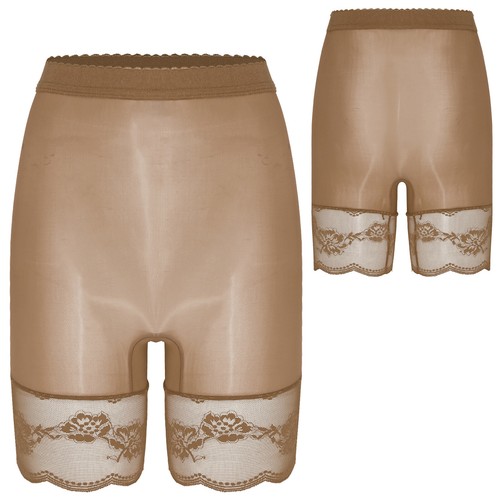 Women Mesh Lace Elastic Waist Boyshorts Underwear Crotch Full Coverage Briefs - Picture 52 of 75