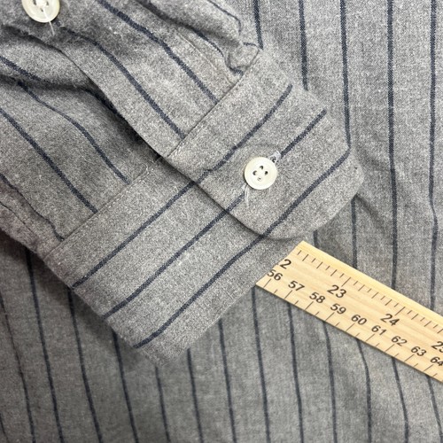 Ralph Lauren Dress Shirt Men L Gray Striped Blake Long Sleeve Button Down Cotton - Picture 5 of 7