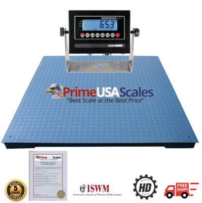 1,000 LB x .2 LB Optima NTEP 3' x 3' Floor, Pallet Scale With Indicator NEW !!