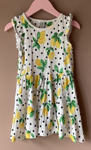 Girls TU Cute Lemon Print Dress Age 3 Years Holiday Summer Beach Cruise Party