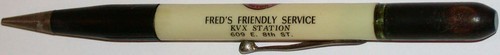 Vintage mechanical pencil VEEDOL MOTOR OIL with oil filled tip Freds KVX Station - Picture 2 of 3