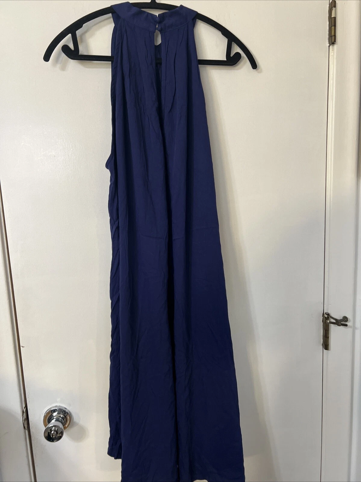 VETEMENTS Kirundo abito tubino blu scuro girocollo senza maniche rayon TG XL NUOVO CON ETICHETTE