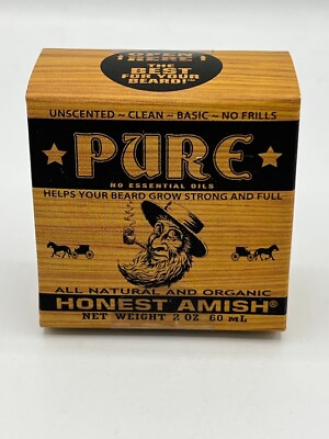 Honest Amish Pure No Essential Oils Beard Balm, Organic, 2 Oz 