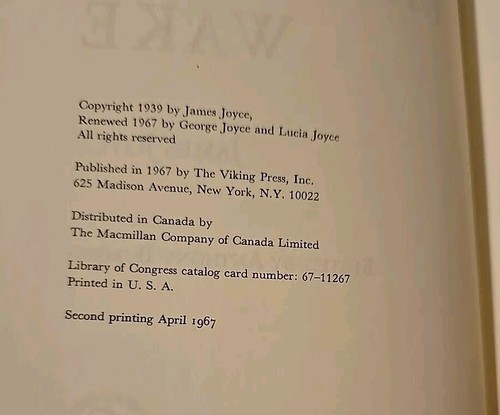 A Shorter Finnegans Wake James Joyce Burgess 1967 HC Dust Jacket 2nd Printing - Picture 12 of 13