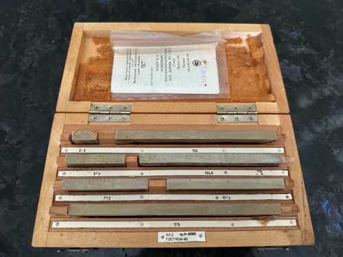 Blocco manometro metrico di precisione GRADO 3 grado superiore! Set misure finali URSS! - Foto 1 di 15