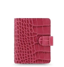 Filofax Pocket Classic Croc Print Leather Organizer Agenda Weekly Planner 2026