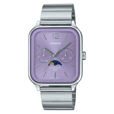 【新品】 MTP-M305D CASIO STANDARD MENS Casio Standard Analog Moon Phase Silver Dial Quartz MTP