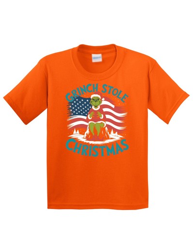 Kid's Happy Christmas Funny American Flag T-Shirt USA Xmas Party New Gift Tee - Picture 13 of 14
