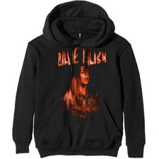 Felpa con cappuccio pullover nero Billie Eilish 'Spooky Logo' - NUOVA UFFICIALE