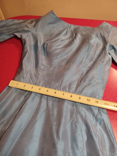 SPEKTAKULÄR True Vintage Mitte des Jahrhunderts 1950er 1960er 4-teiliges Kleid Set Satin Brokat MCM - Bild 16 von 24