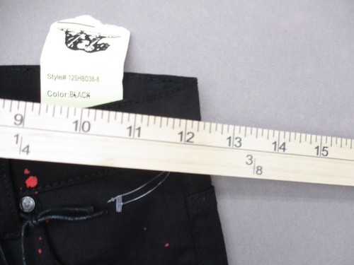NWT Unbranded Size M Boys Black Zip Fly Pockets Stretch Stacked Chino Shorts 549 - Picture 3 of 7