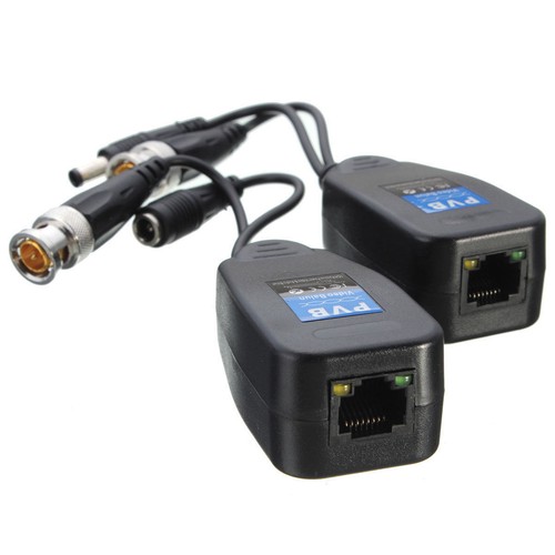20pcs CCTV Coassiale BNC Alimentazione Video RCA Connettore Audio Ricetrasmettitore Balun a CAT5e 6 - Foto 7 di 8