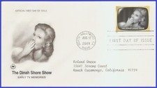 USA3 #4414i ADDR PCS ARTCRAFT FDC   The Dinah Shore Show Early TV Memories