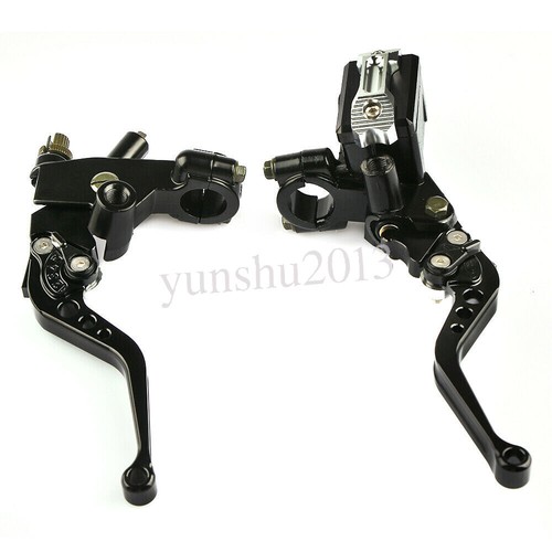 7/8'' Handlebars Brake Clutch Lever+Cylinder Master Reservoir For Sport bike - Picture 9 of 11