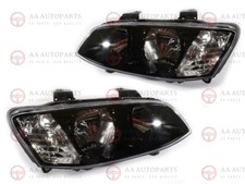 Replacement Headlights Pair For Holden Commodore VE Series 2 SS SV6 Black