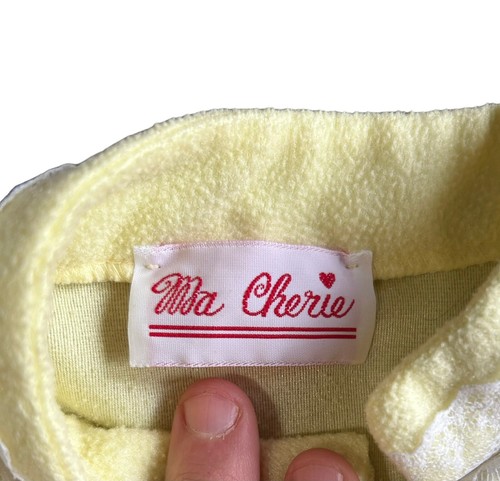 Ma Cherie Girls Yellow Button Up Night Gown Shirt VTG Sz 6 Pajamas Long Sleeve - Picture 5 of 10