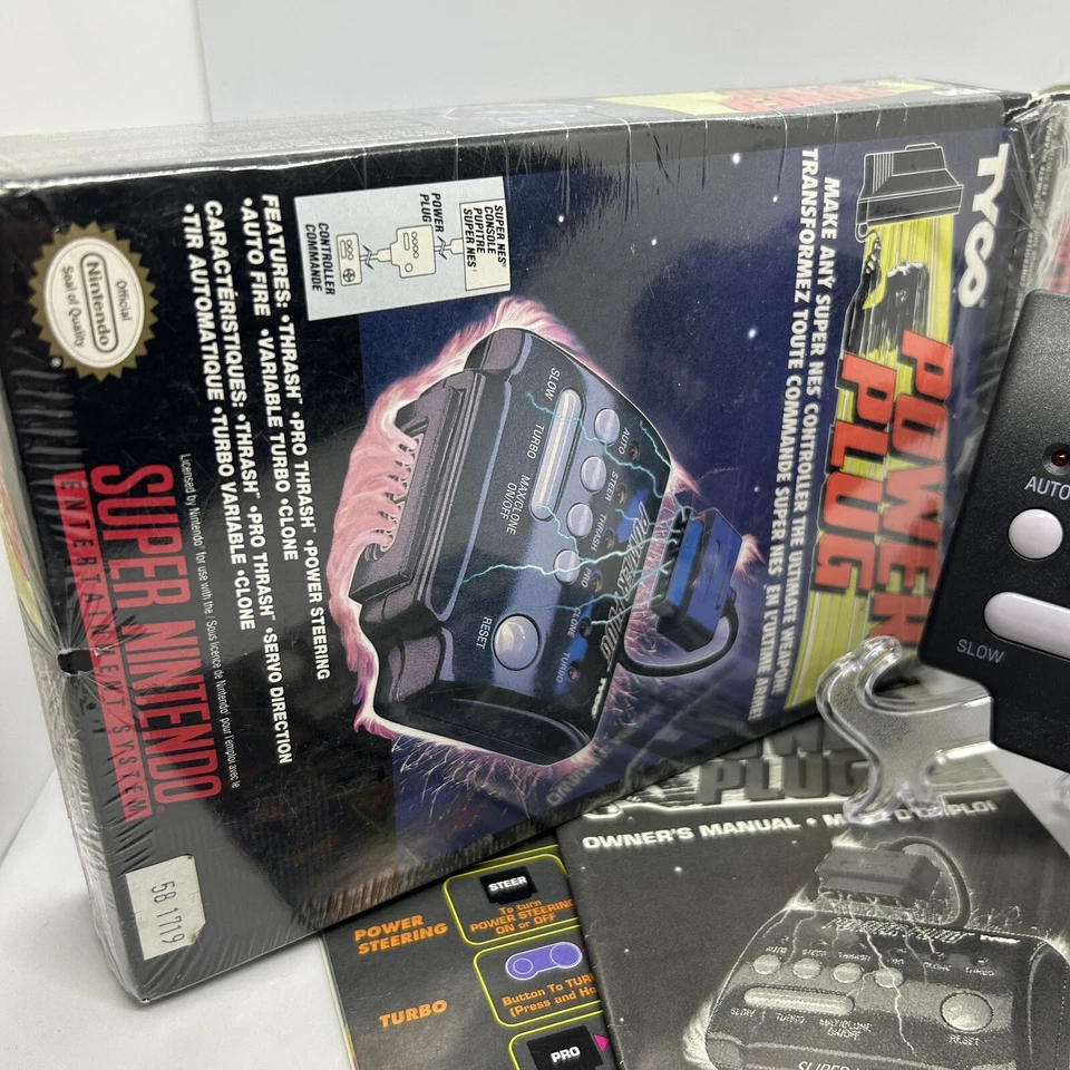 TYCO Power Plug, Super Nintendo SNES Adapter - Complete CIB With Box/Manual - Image 2 of 4