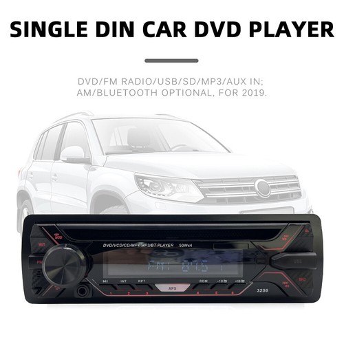 Single 1 DIN Car Radio DVD/CD Player Stereo In-Dash Bluetooth Head Unit USB MP3 - Picture 2 of 19