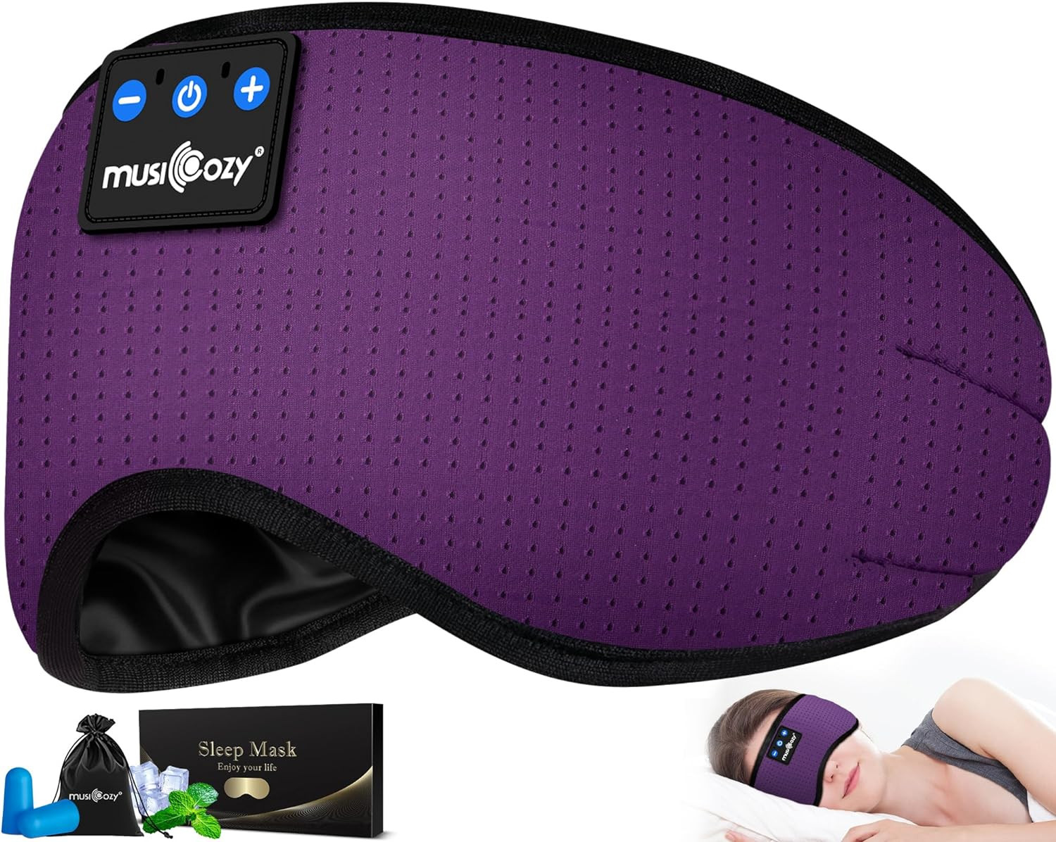 Sleep Headphones Bluetooth 5.4 Headband Headphones Super Soft & Breathable, Wire