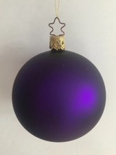 INGE GLAS/Merck OLD WORLD CHRISTMAS ORNAMENTS-Set of 12- SILK VIOLET -VINTAGE!