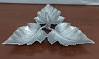 Martha Stewart Three Leaf Serving Tray With Rope Handle, Silver Leaf Collection