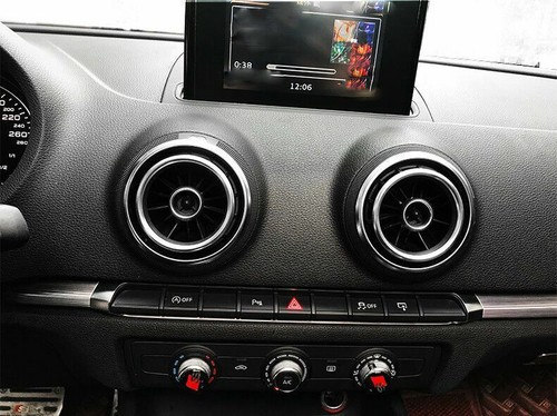 4x Interior Silver Air Vent Outlet Ring Cover Trim For Audi A3 8V 2013-2018 2019 - Bild 6 von 12
