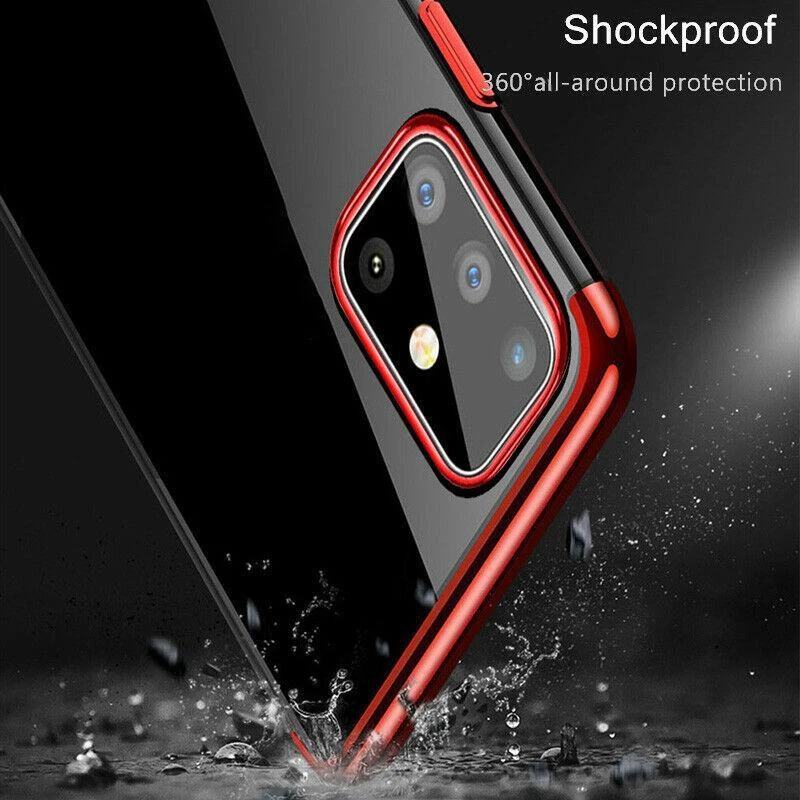 Pour Samsung Galaxy A51 A71 S10 Lite S20 Plus Ultra Métallique Clair TPU Etui - Photo 4/4