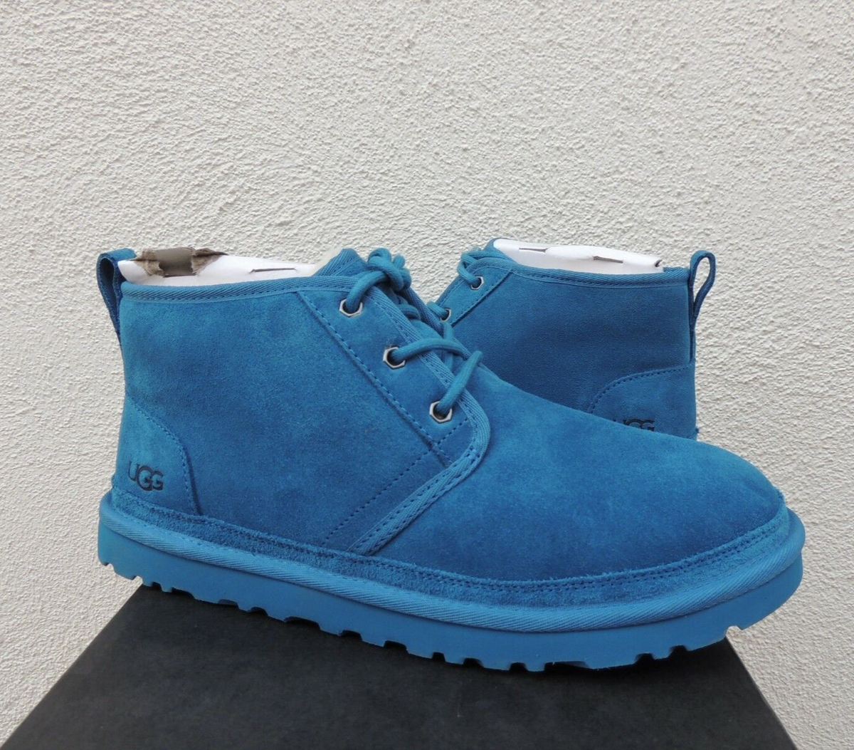 UGG NEUMEL BLUE SAPPHIRE SUEDE/ SHEEPWOOL ANKLE BOOTS, MEN  display picture 2